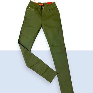Military Green Rebel Love Super Stretch Skinny Jeans
